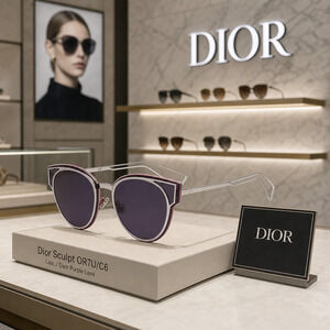 💫NWT Dior Sculpt Lilac Metallic Cat Eye Sunglasses 0R7U/C6💫